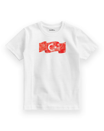 Türk Bayrağı 2 Çocuk T-Shirt