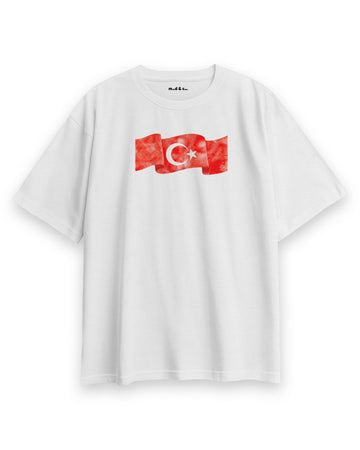 Türk Bayrağı 2 Oversize T-Shirt